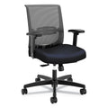 HON Convergence Mid-Back Task Chair, Synchro-Tilt and Seat Glide, Supports Up to 275 lb, Navy Seat, Black Back/Base