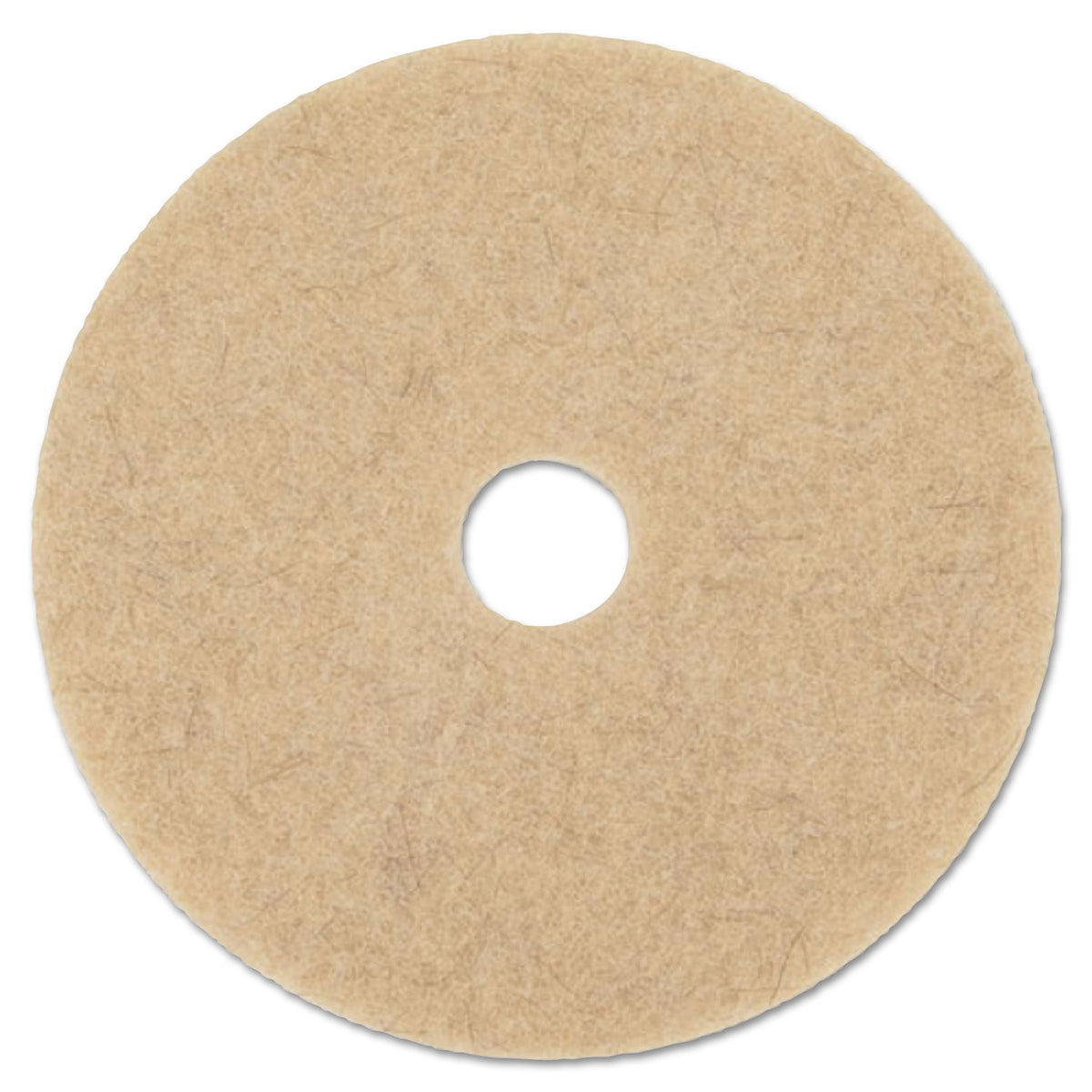 Boardwalk Natural Hog Hair Burnishing Floor Pads, 19" Diameter, Tan, 5/Carton
