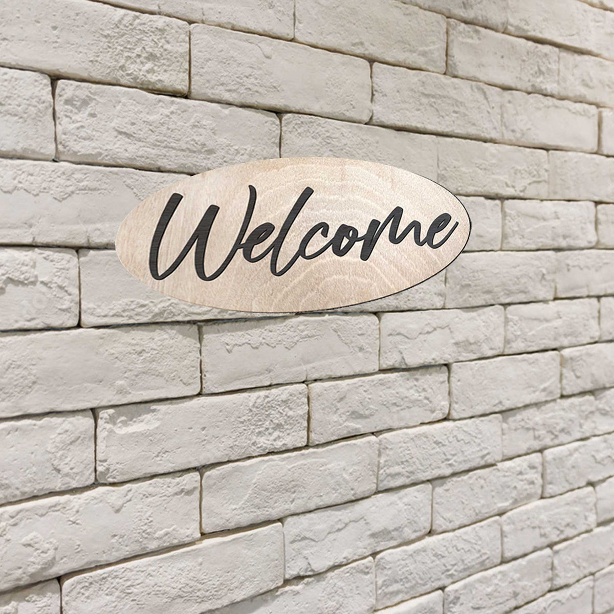 Welcome sign, Business sign, Made in the USA sign, Made from wood - 320342