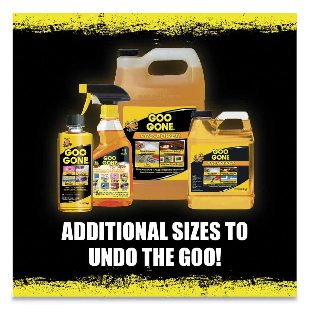 Goo Gone Pro-Power Cleaner, Citrus Scent, 24 oz Spray Bottle, 4/Carton