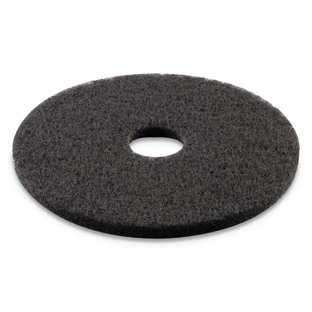 Boardwalk Stripping Floor Pads, 12" Diameter, Black, 5/Carton