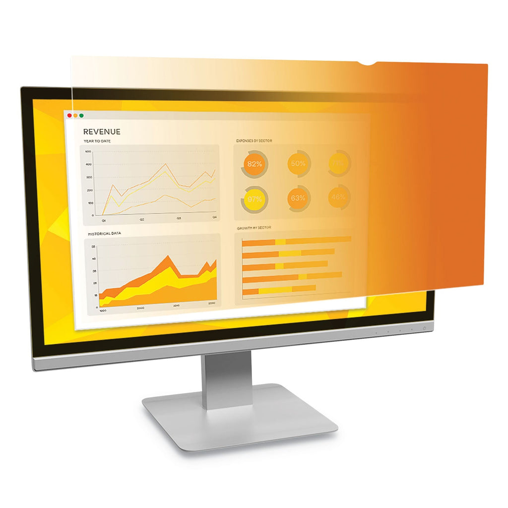 3M Gold Frameless Privacy Filter For 23.8" Widescreen Monitor, 16:9 Aspect Ratio
