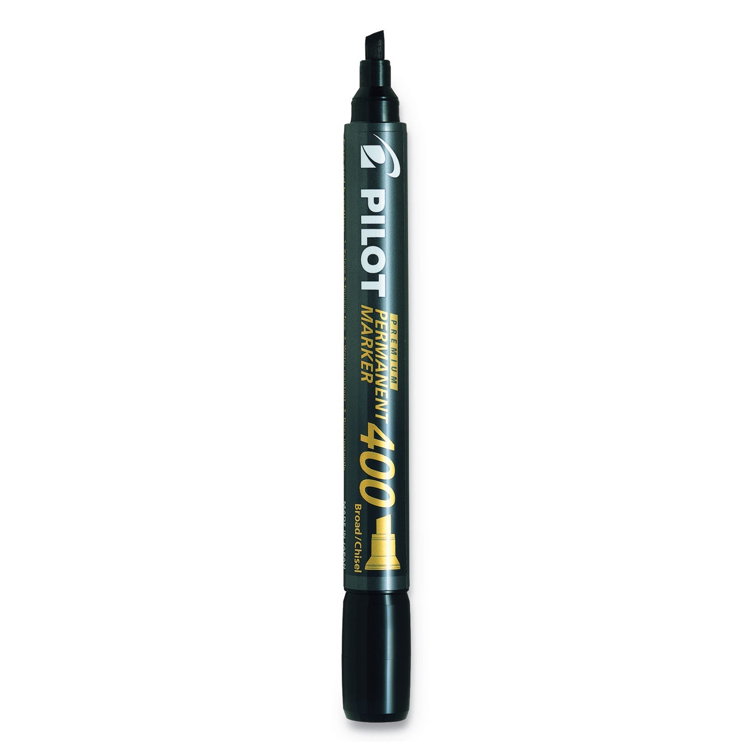 Pilot Premium 400 Permanent Marker, Broad Chisel Tip, Black, 36/Pack