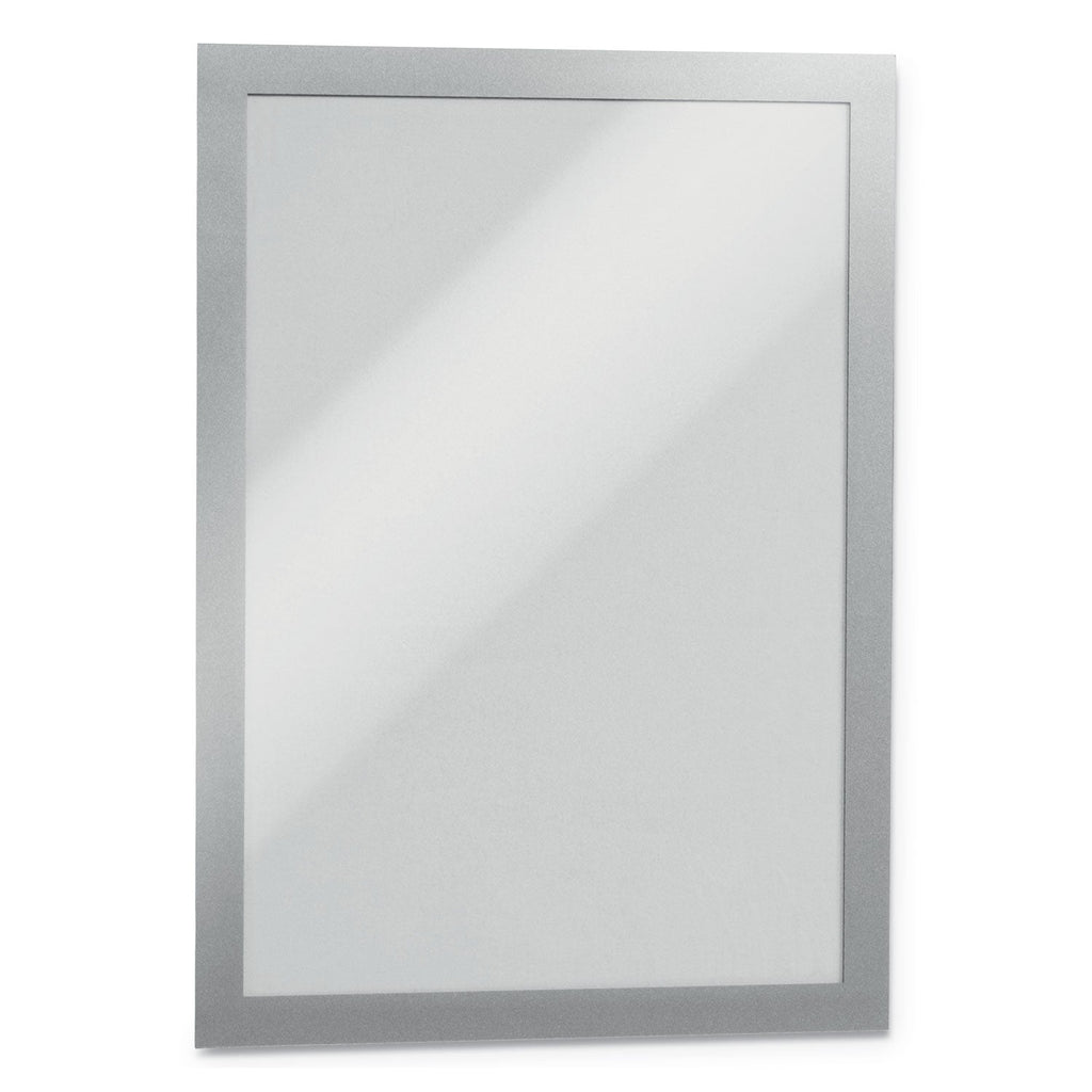 Durable DURAFRAME Sign Holder, 8.5 x 11, Silver Frame, 2/Pack