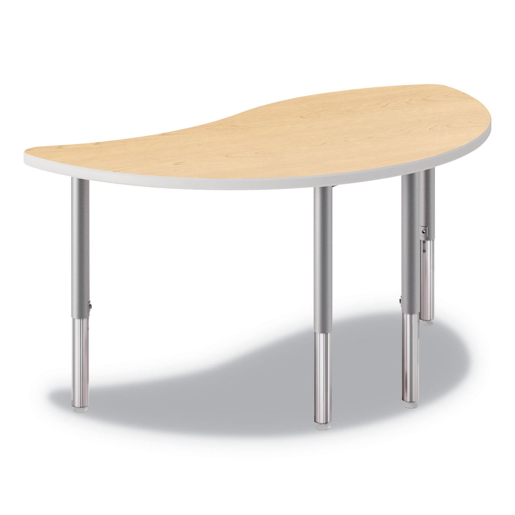HON Build Wisp Shape Table Top, 54w x 30d, Natural Maple