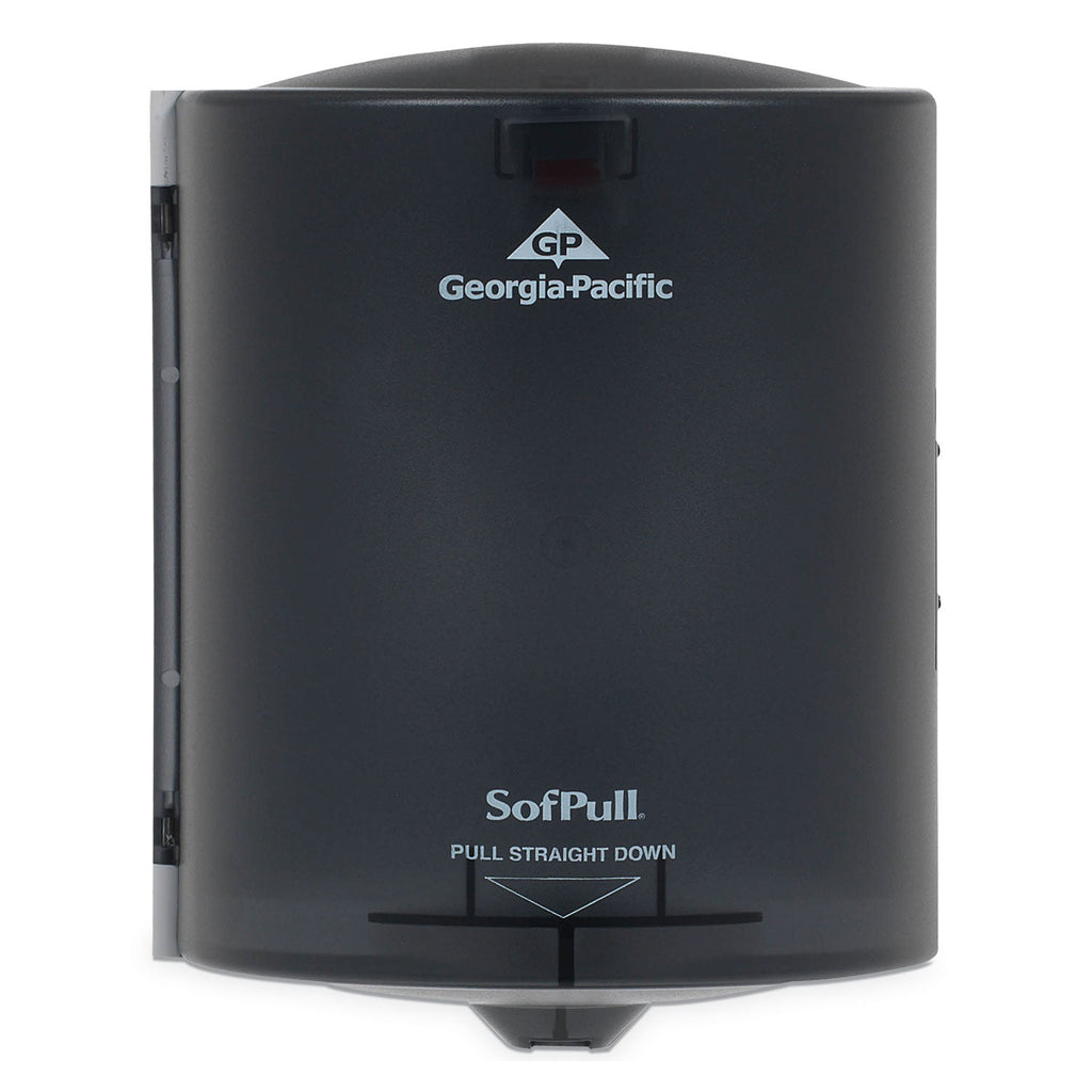 Georgia Pacific SofPull Center Pull Hand Towel Dispenser, 10.88 x 10.38 x 11.5, Smoke