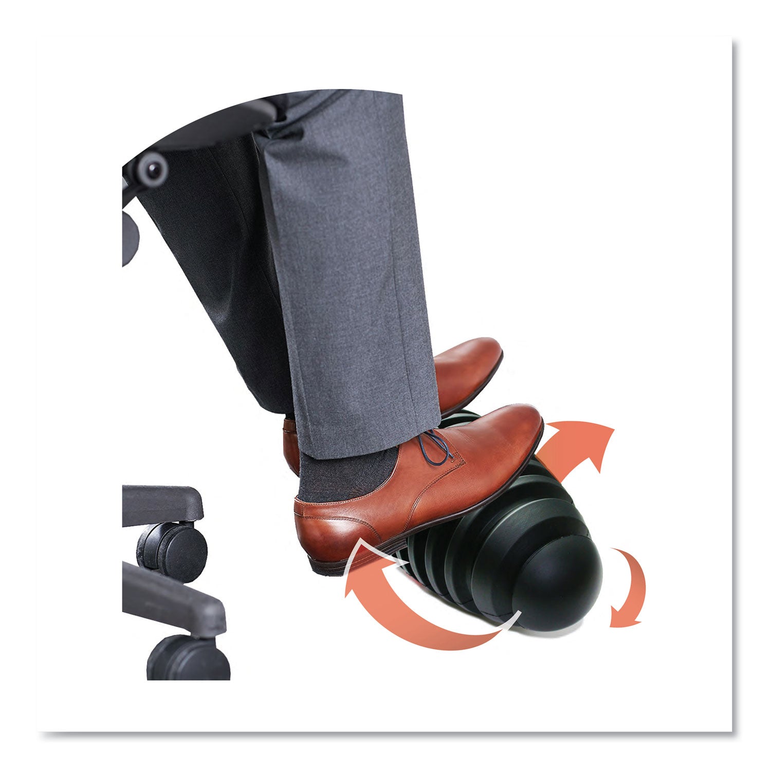 Floortex AFS-TEX Dynamic Foot Rest, 16w x 7d x 7h, Midnight Black