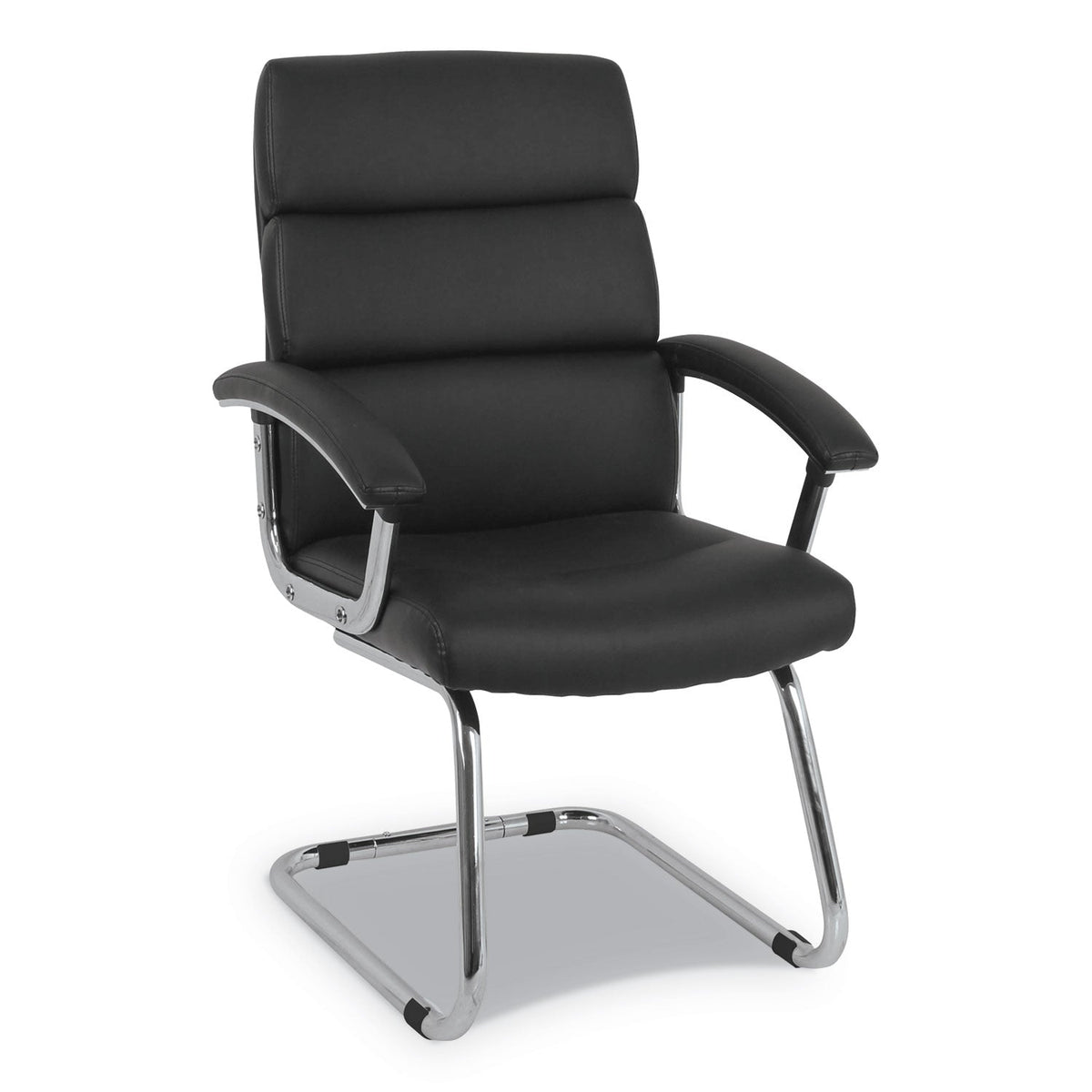 HON Traction Guest Chair, 20.1" x 27.2" x 39.3", Black Seat/Back, Chrome Base