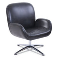 SertaPedic Tavern Collection Lounge Chair, 31.25" x 29.25" x 37.25", Distressed Brown Seat/Back, Chrome/Silver Base