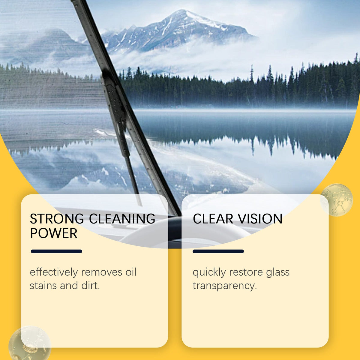 Car Glass Cleaning Wipes Glass Rearview Mirror Anti-Fog Refurbished Anti-Oil Cleaning Universal Wipes