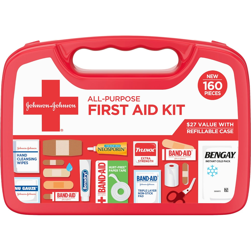 Johnson & Johnson® All-Purpose First Aid Kit, 160 Pieces