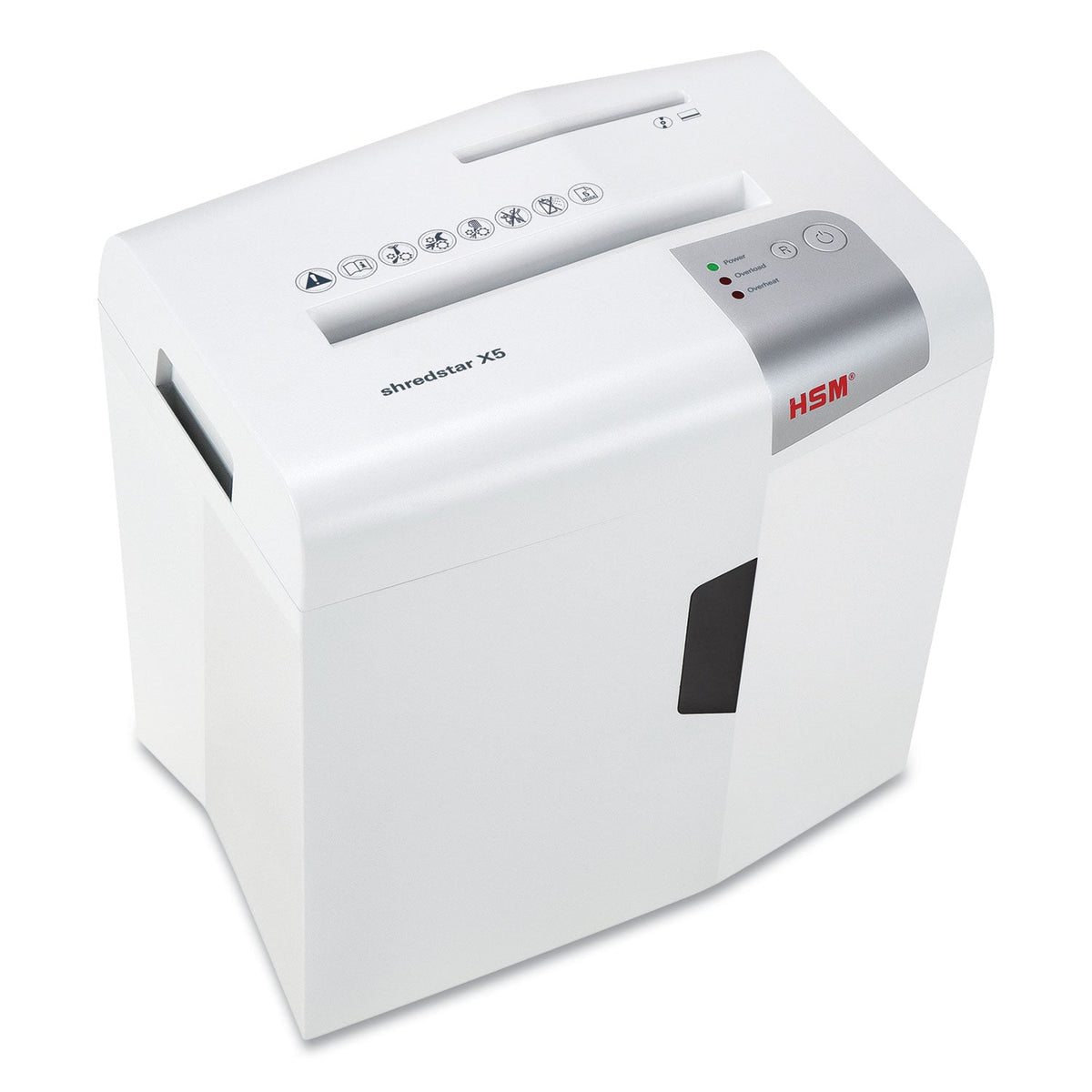 HSM of America shredstar X5 Cross-Cut Shredder, 5 Manual Sheet Capacity, White