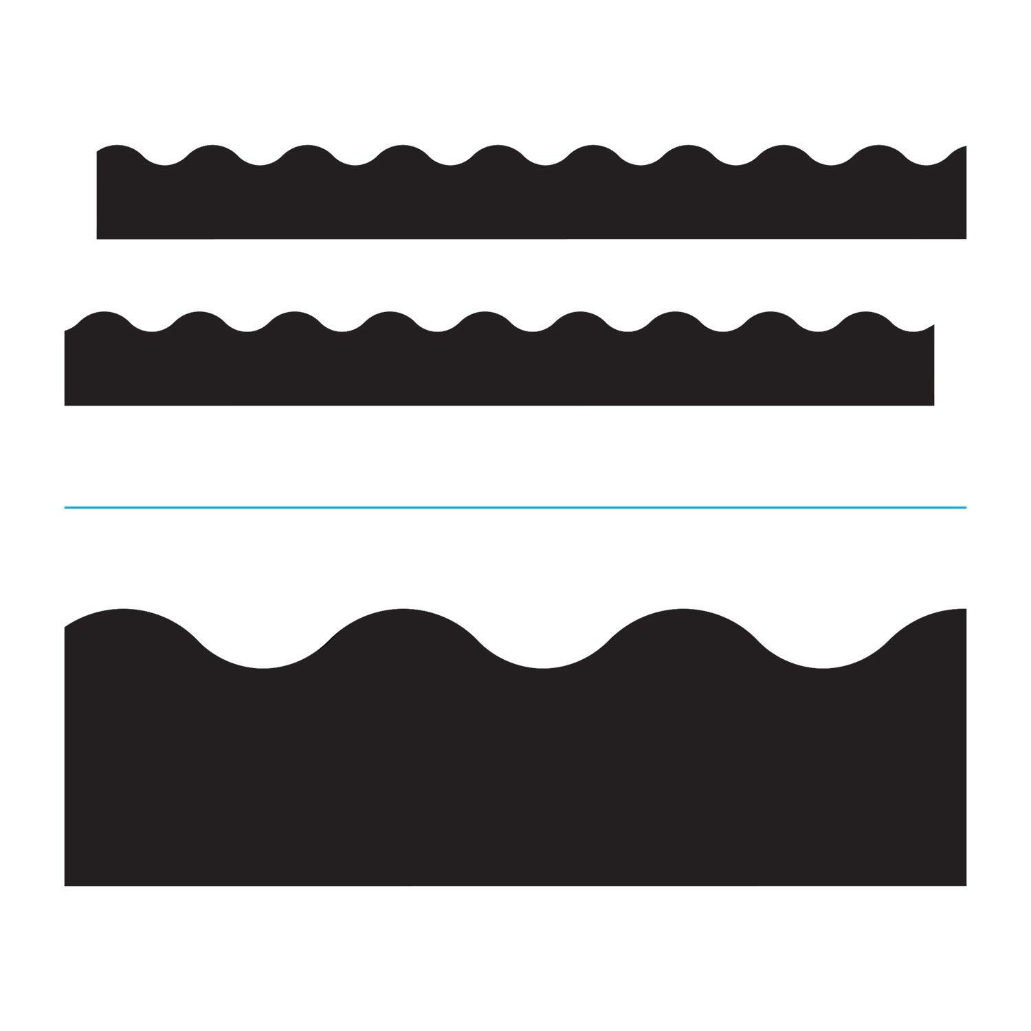 TREND Terrific Trimmers Solid Colors Board Trim, 2.25" x 39 ft, Black