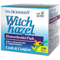 T.N. Dickinson’s Witch Hazel Hemorrhoidal Pads – Cooling & Soothing Relief, 100 Count