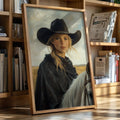 Cowgirl and Her White Horse