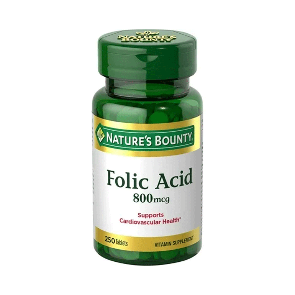 Nature's Bounty® Folic Acid 0.8 mg Tablet, 250 EA
