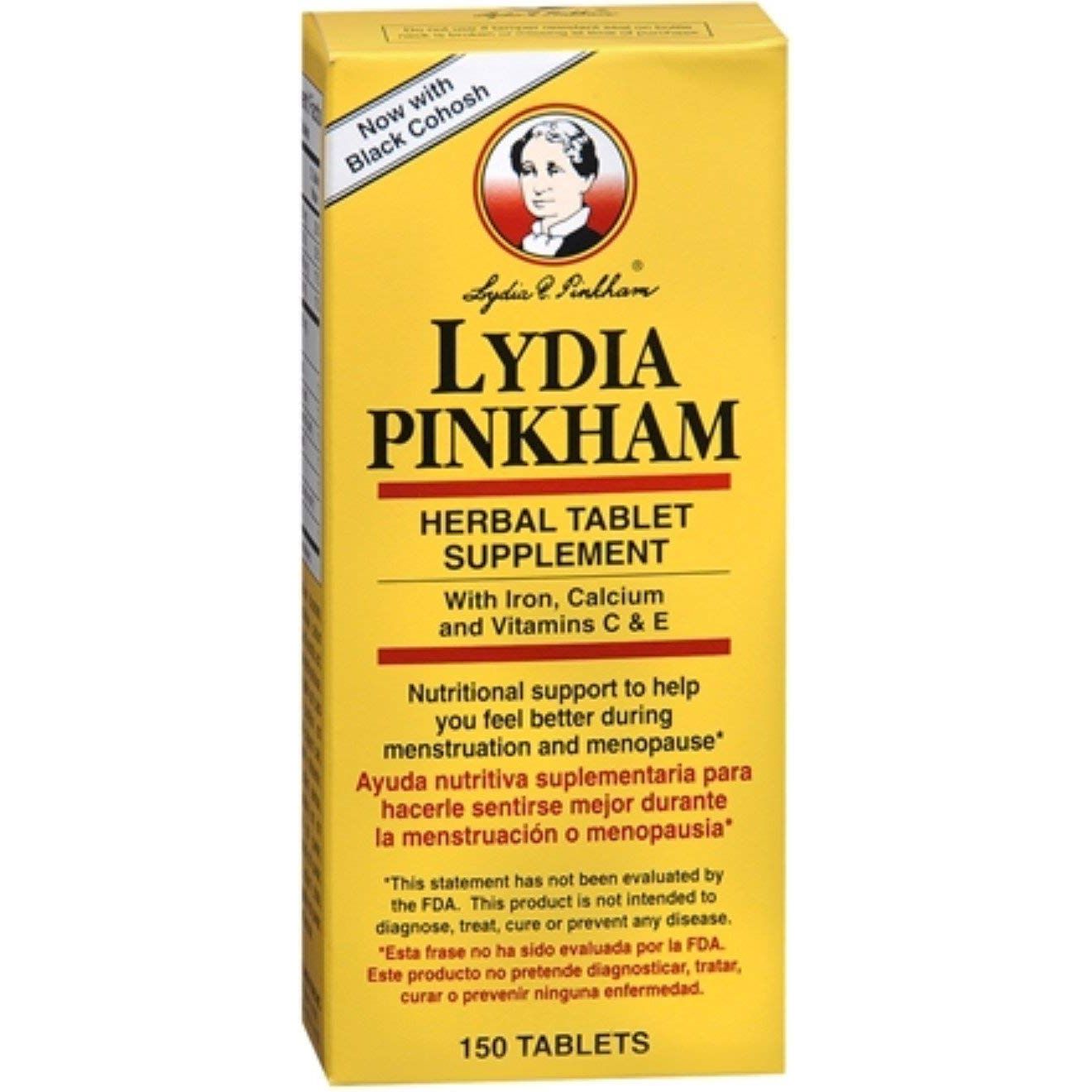 Lydia Pinkham Herbal Supplement Support - 75mg Tablets, 15 Count