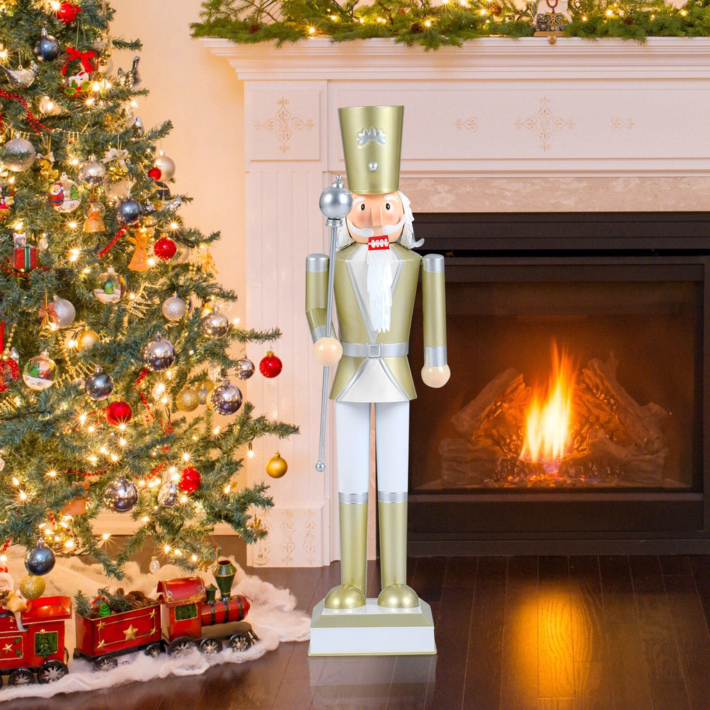 32.5 Inch Christmas Nutcracker with High Hat and Beautiful Scepter