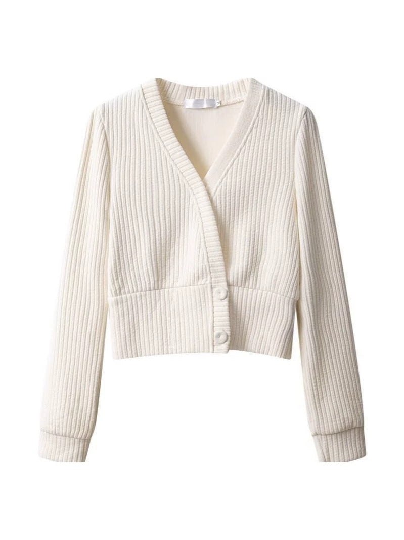 Dropped-shoulder Womens Sweater Fitted Base Layer Top