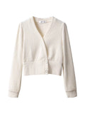Dropped-shoulder Womens Sweater Fitted Base Layer Top