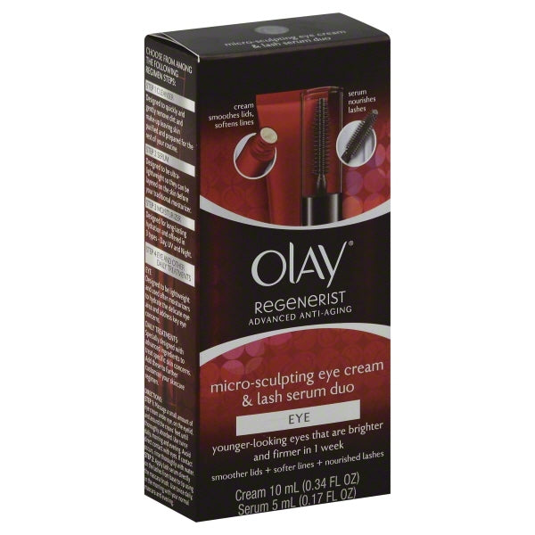 Olay Regenerist Eye Cream & Lash Serum Duo, Micro-Sculpting