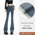 New Springautumn High-waisted, Figure-flattering, American-style Vintage Bootcut Jeans For Women