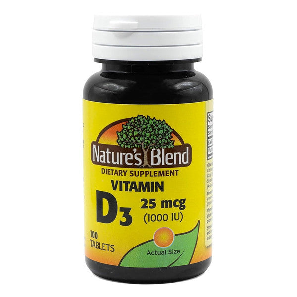 Nature's Blend Vitamin D3 1000 IU - 100 Tablets