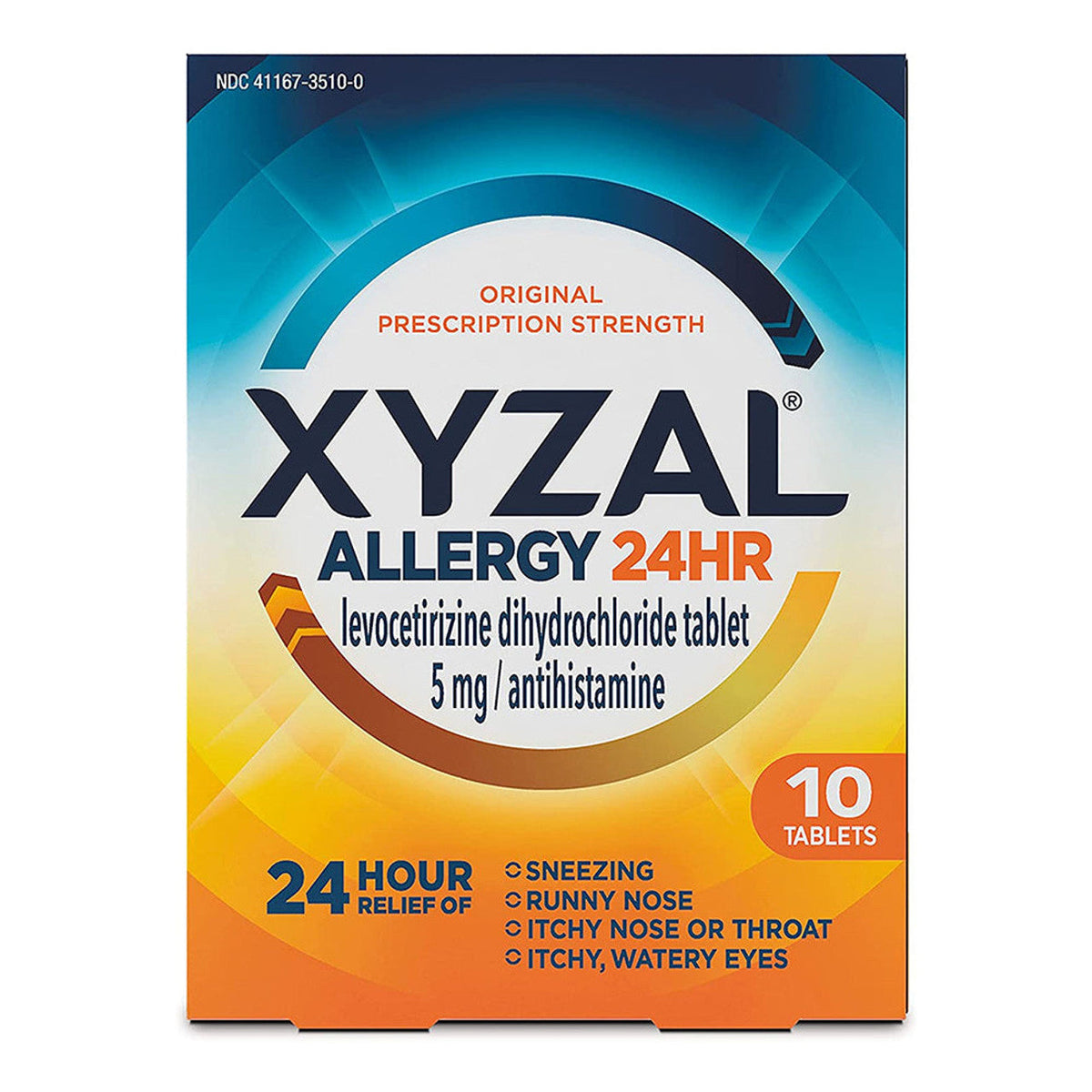 Xyzal 24 Hour Allergy Relief 5mg – Full Prescription Strength, 10 Tablets