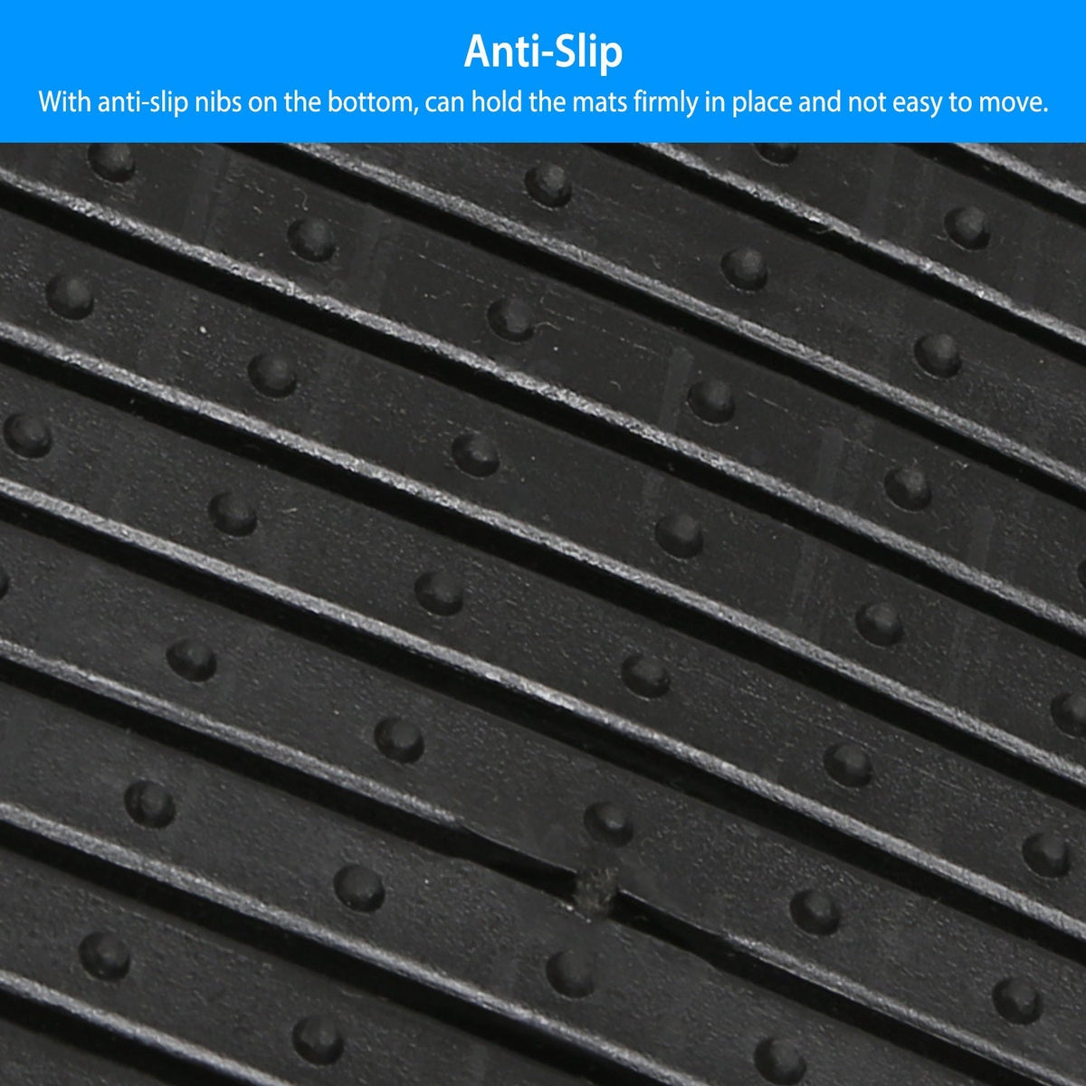 4Pcs Automotive Floor Mats Front and Rear PVC Rubber Floor Mats Heavy Duty Drive Vehicle Car Mats with Trimmable Design Fit Most Cars SUVs Trucks