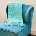 TRP 1 Piece Casual Transitional Popcorn Style Pool Blue Throw Blanket Microfiber Acrylic Victorian Classic Textured Woven Throw Blanket All Season Comfy Bedding Couch Sofa & Bed Blanket
