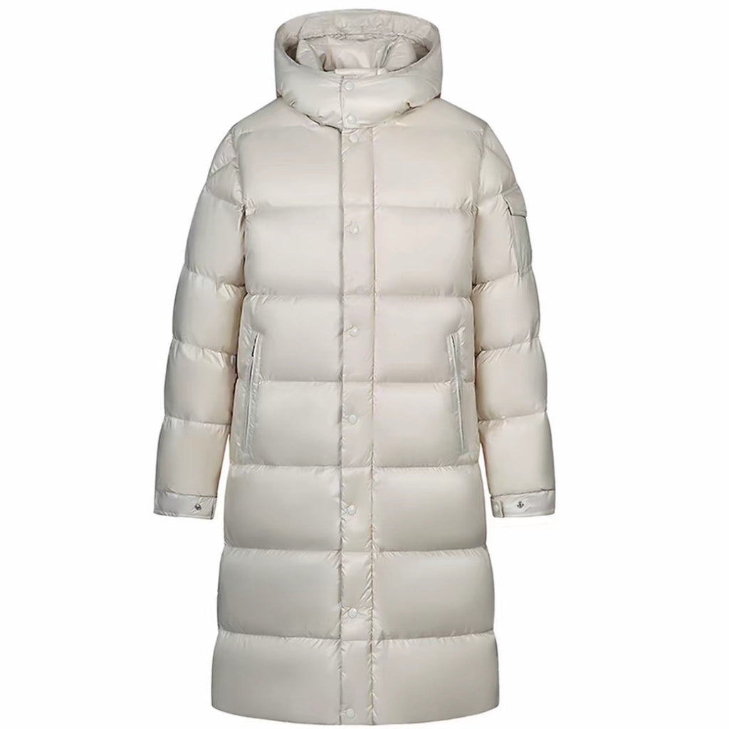 Long Hooded Padded Over-the-knee Cotton Coat