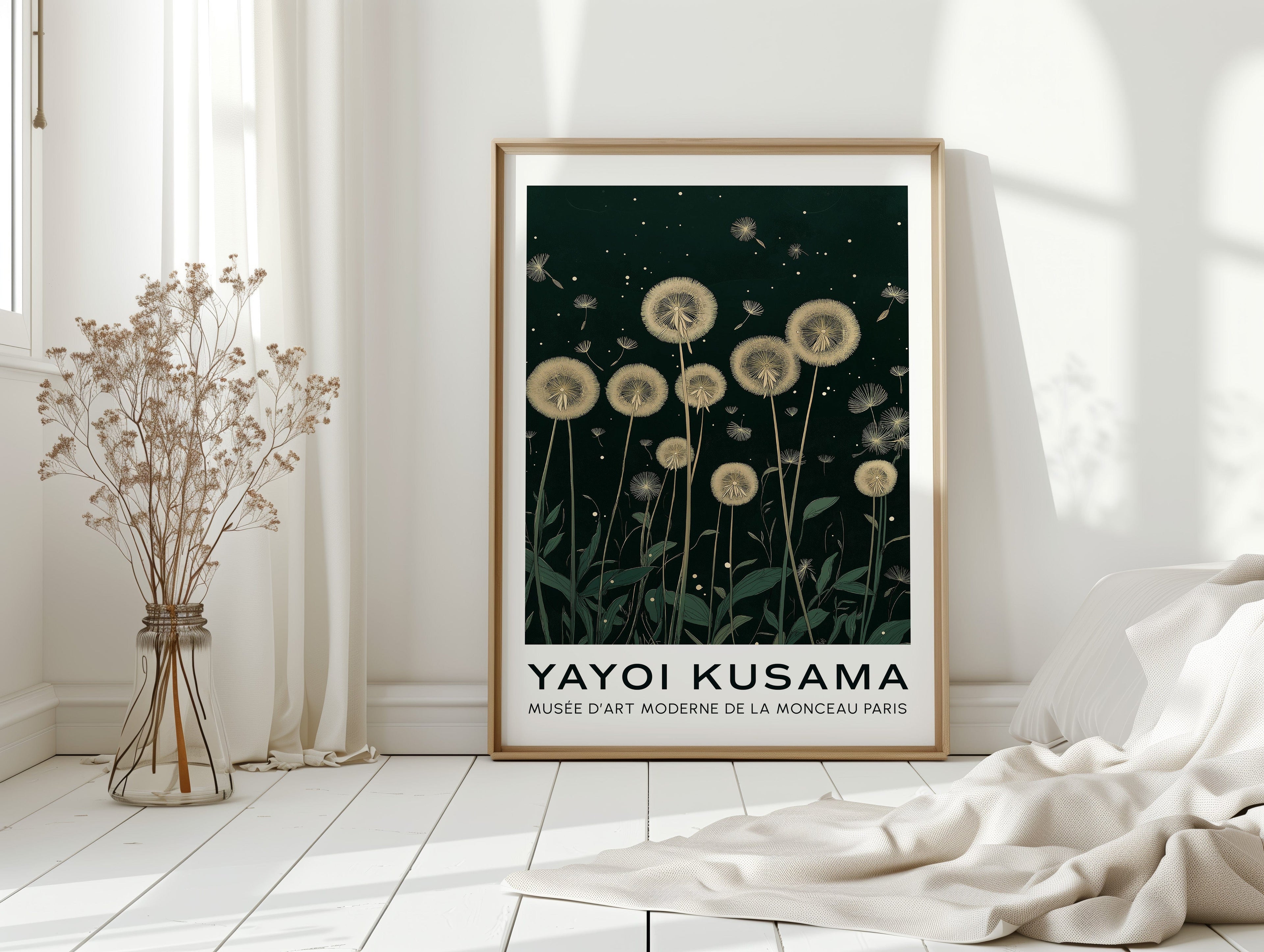 Ethereal Dandelion Dream – Kusama-Inspired Nightscape