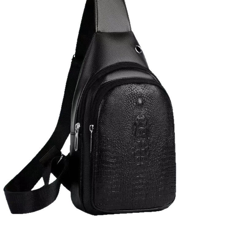 Crocodile-pattern Chest Trendy And Stylish Casual Crossbody Bag