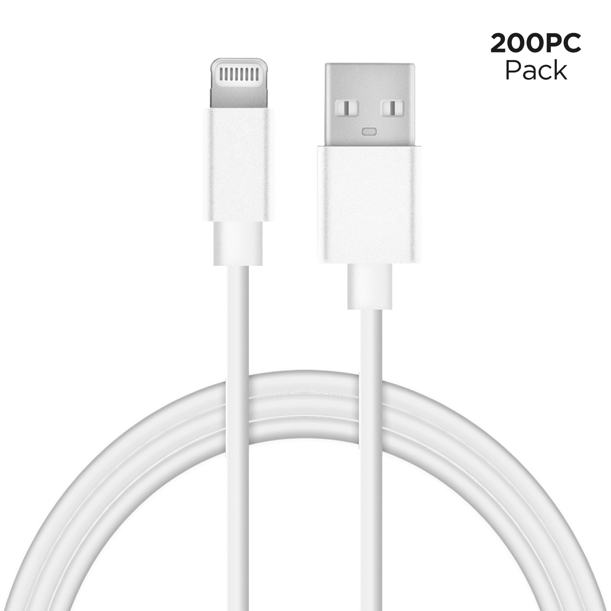 HyperGear USB to MFi Lightning Rounded Cable 3ft Bulk 200pc Pack