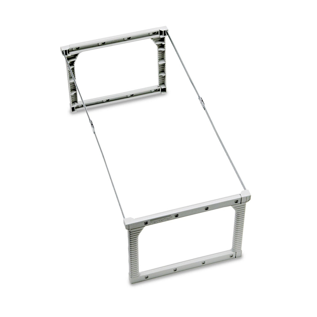 Pendaflex Plastic Snap-Together Hanging Folder Frame, Legal/Letter Size, 18" to 27" Long, White/Silver Accents, 4/Box
