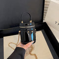 Leather Fashion Candy Color Cylindrical Bucket Bag