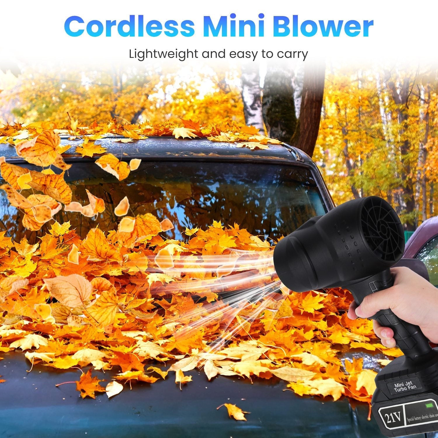 130000RPM Cordless Leaf Blower with 2×3Ah Batteries