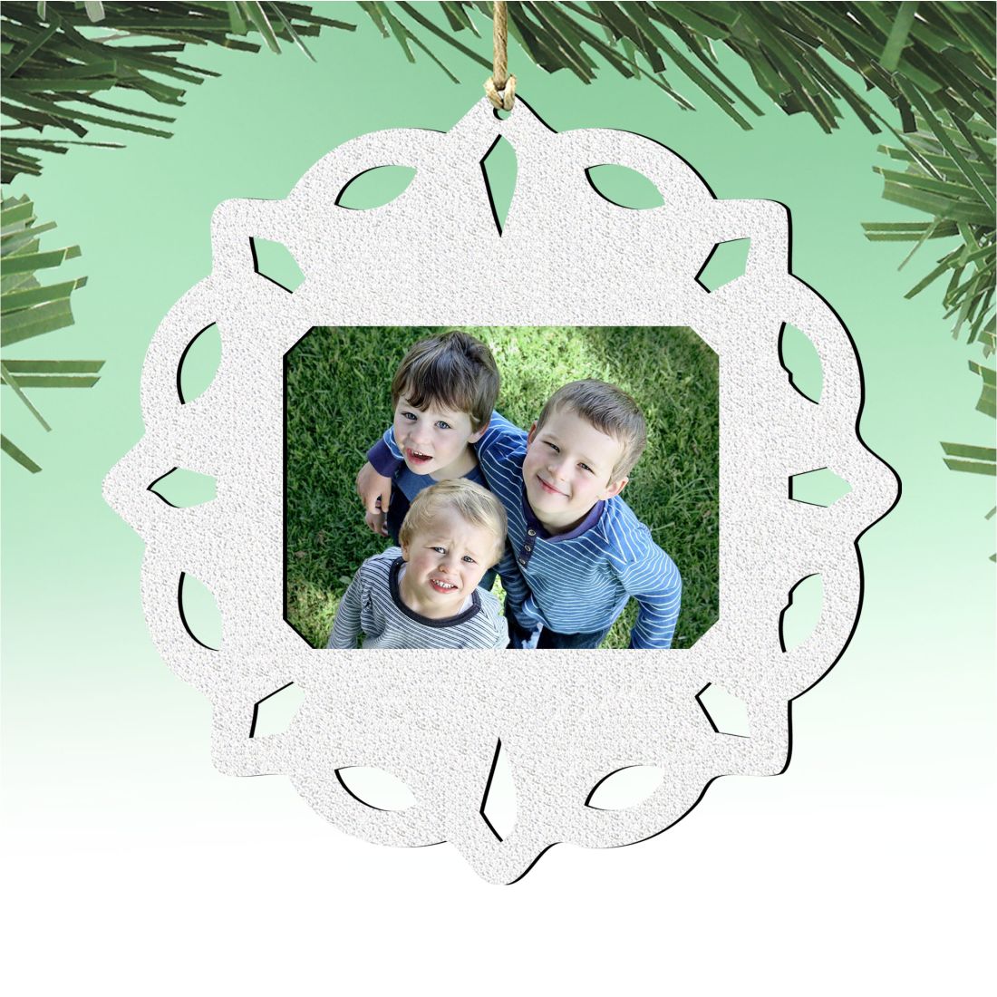 Snowflake Christmas Picture Frame Ornaments - Ornament for Photo by G.DeBrekht - Christmas Decor - 8141153PF