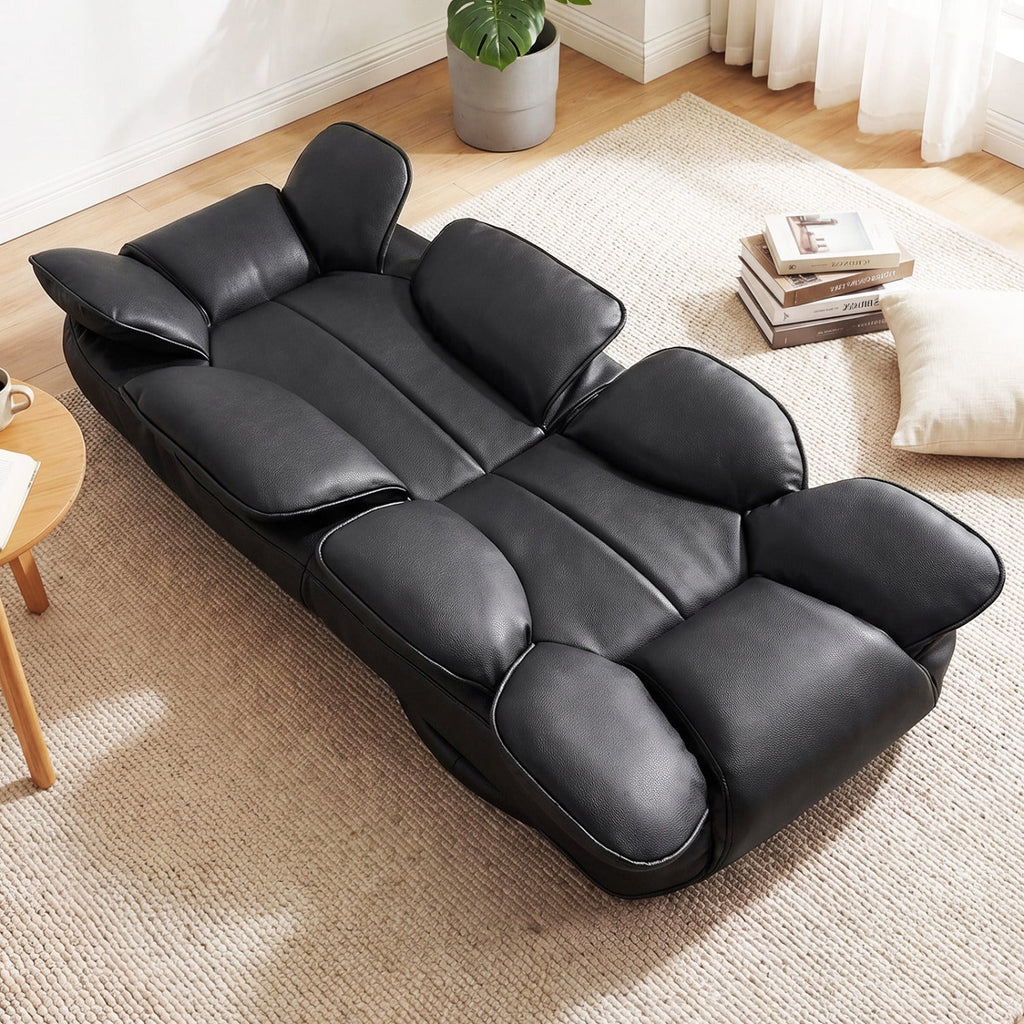 360 Degree Swivel Floor Gaming Chair with 6-Position Adjustable Backrest and Sponge Filling
