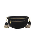 Jacquard Webbing European And American Style PU Leather Crossbody Bag