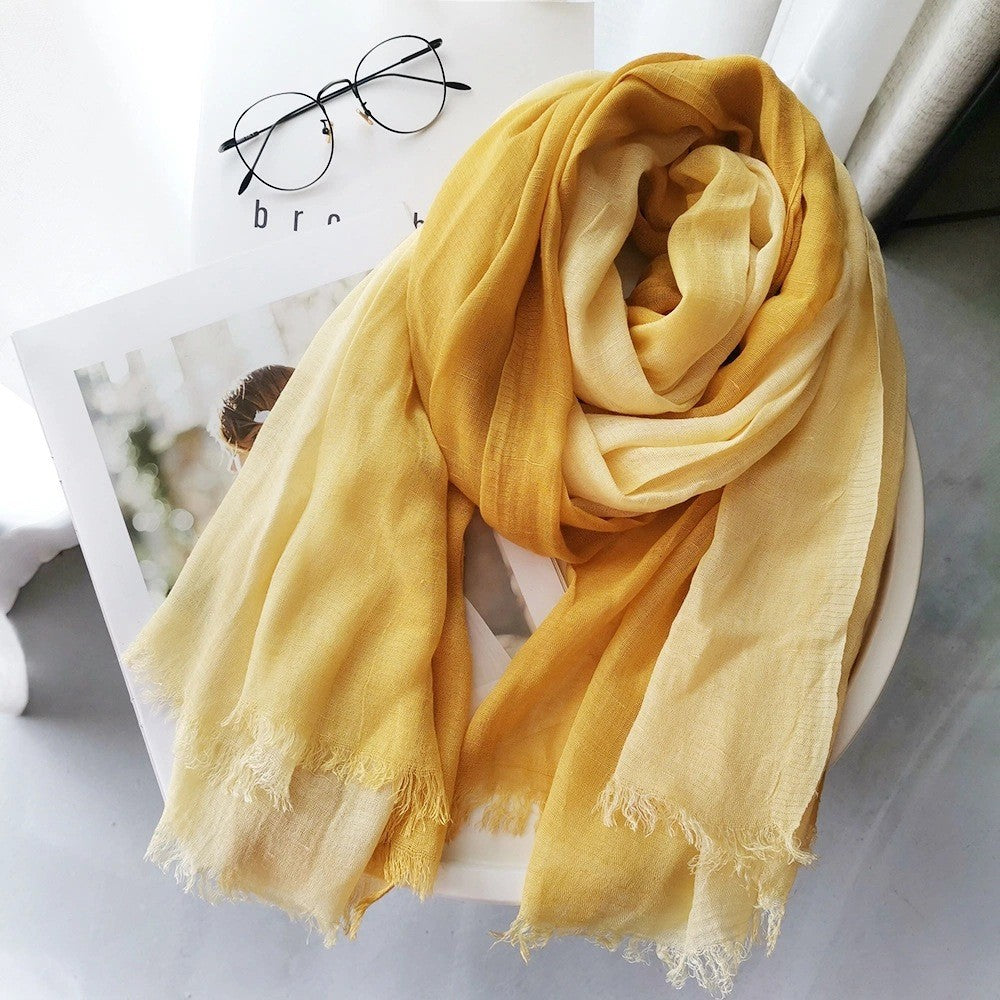 Large Soft Scarf Warm Cotton Tassel