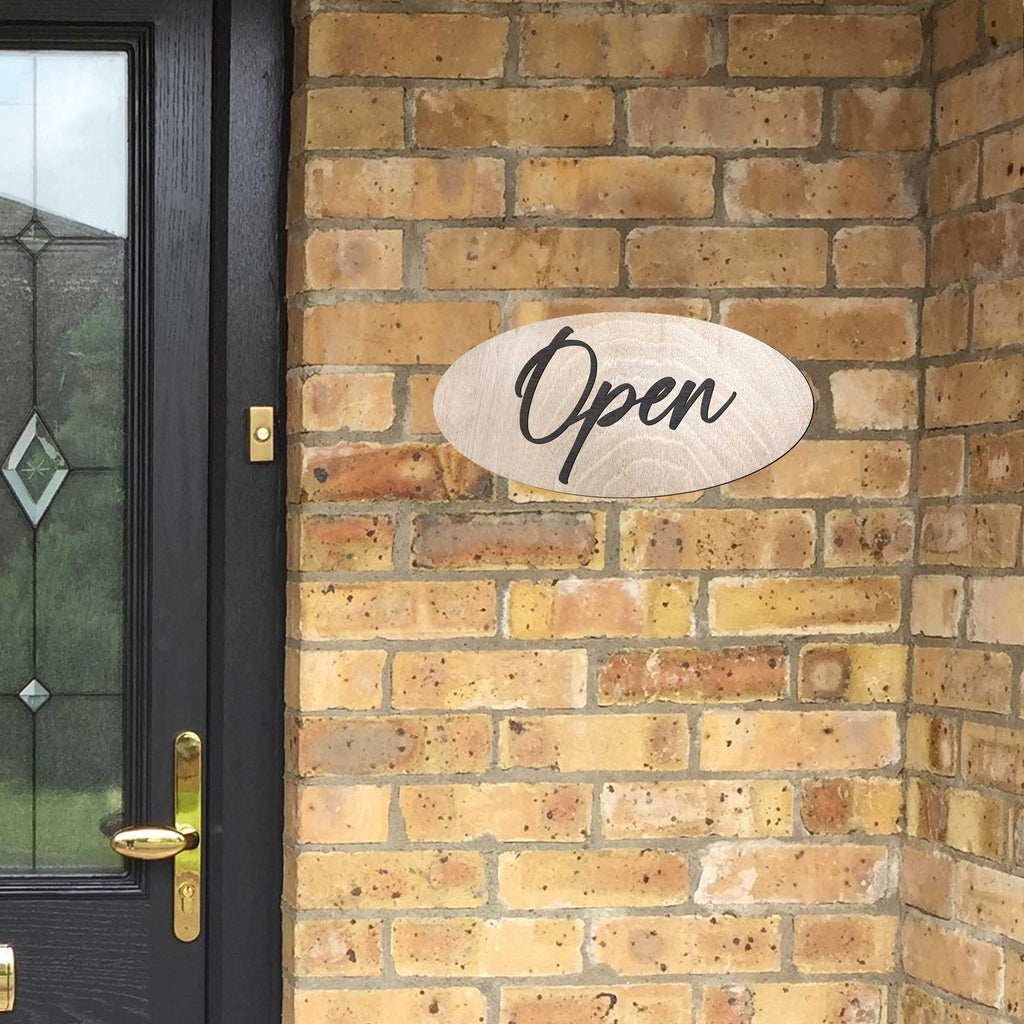 Open sign, Business sign, Made in the USA sign, Made from wood - 320325