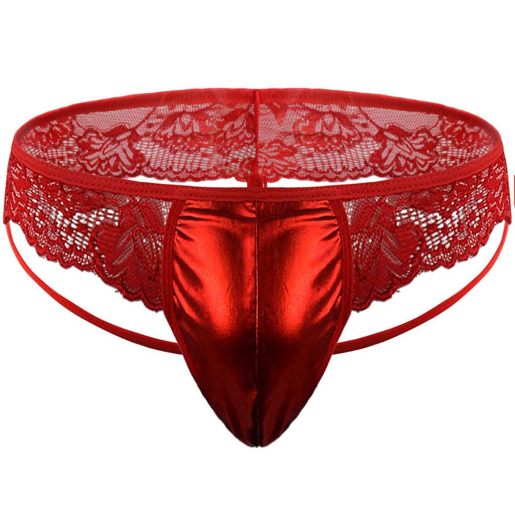 Men's Underwear Briefs Leather Lace