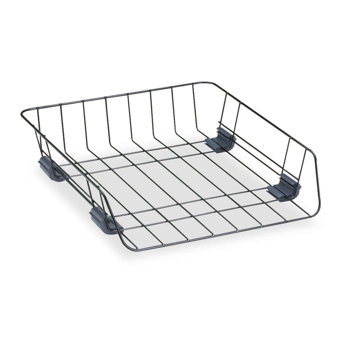 Fellowes Front-Load Wire Desk Tray, 1 Section, Letter Size Files, 10.88" x 12.63" x 2.63", Black