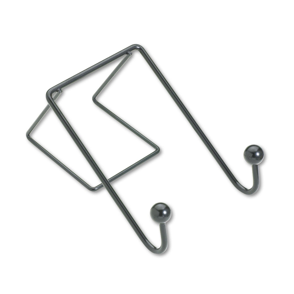 Fellowes Partition Additions Wire Double-Garment Hook, 4 x 5.13 x 6, Over-the Panel Mount,  Black