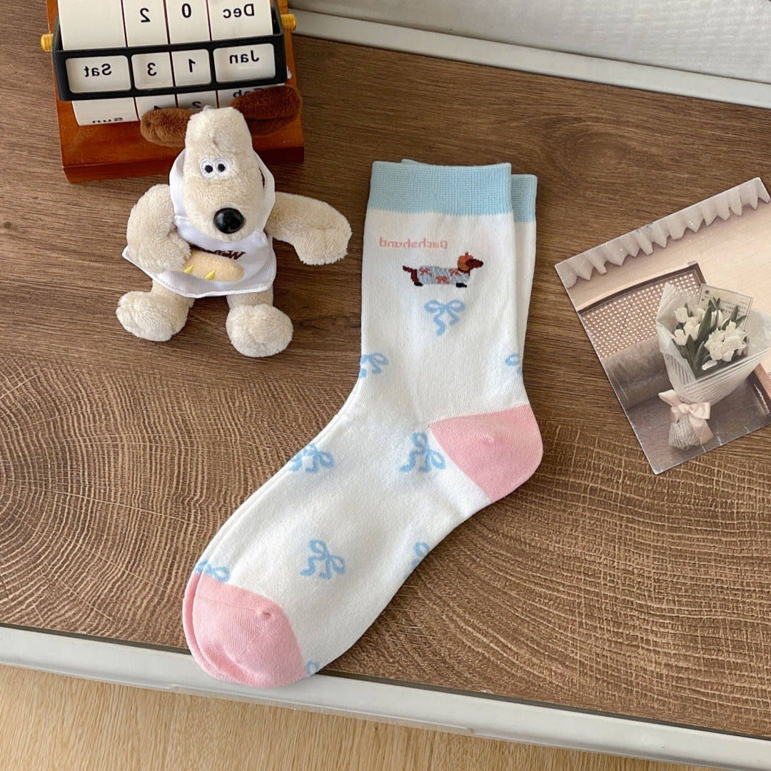 Cartoon Dachshund Socks For Women