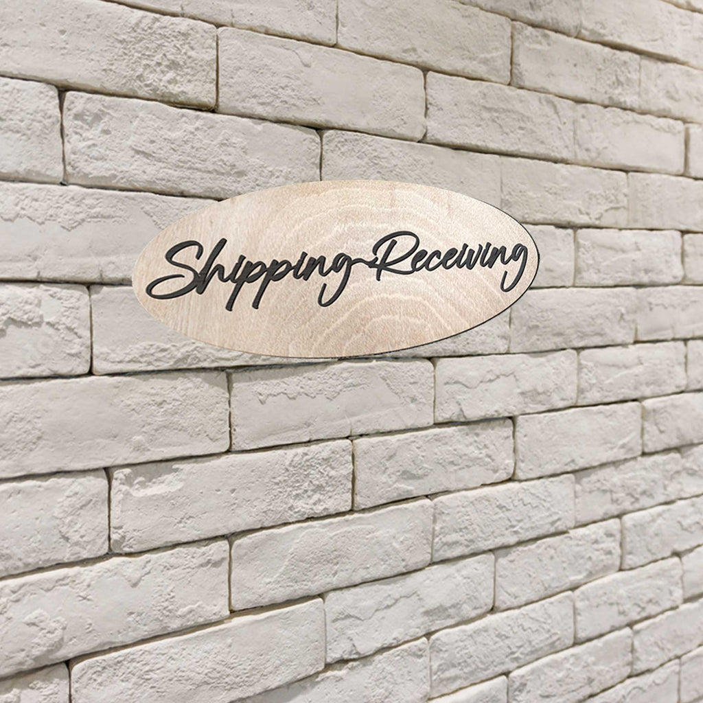 Shipping & Receiving sign, Business sign, Made in the USA sign, Made from wood, Employees only, Lightweight Sign - 320337