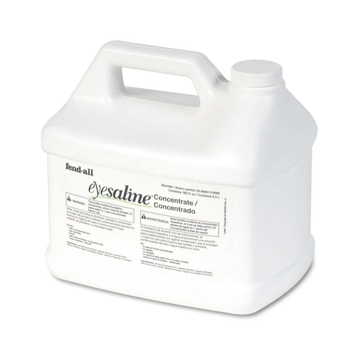 Honeywell Fendall Eyesaline Stream II Eyewash Station Refill, 180 oz Bottle, 4/Carton