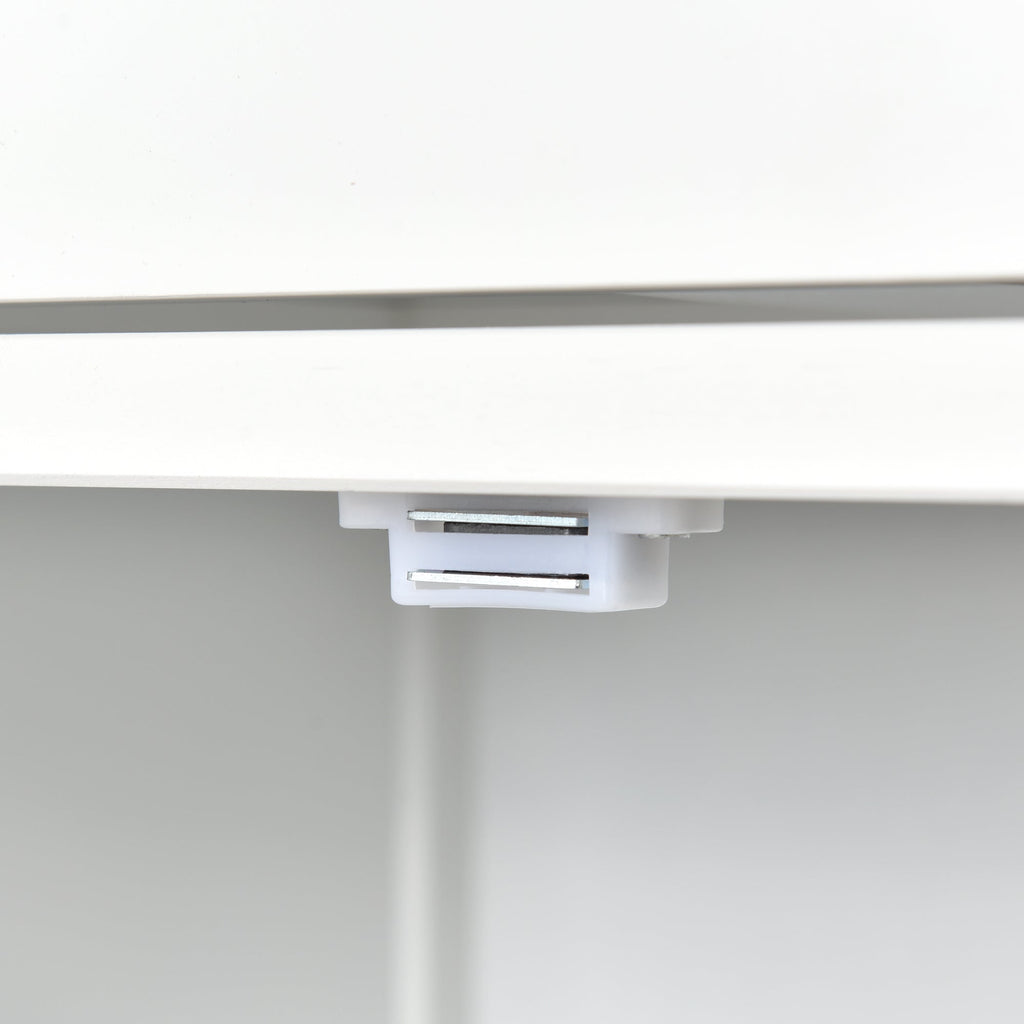 Kitchen Island Cart with Solid Wood Top and Locking Wheels 54.3 Inch Width  (White)