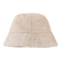 Eklips Beige Plush Bucket Hat for Winter Cozy Style